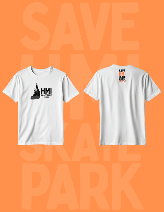 SAVE HMI SKATE PARK FUNDRAISER TSHIRTS - SKELETON LOGO