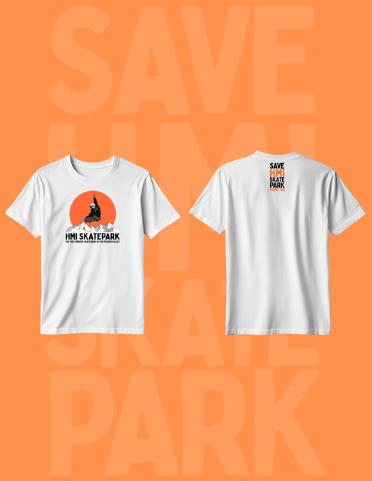 SAVE HMI SKATE PARK FUNDRAISER TSHIRTS - FULL MURAL LOGO
